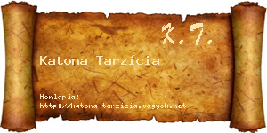 Katona Tarzícia névjegykártya